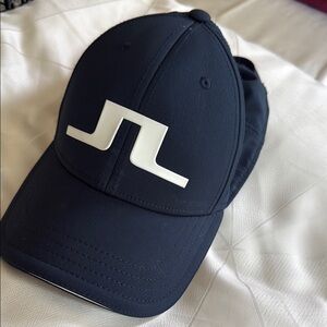 J.Lindeberg Navy Cap with White Trim
